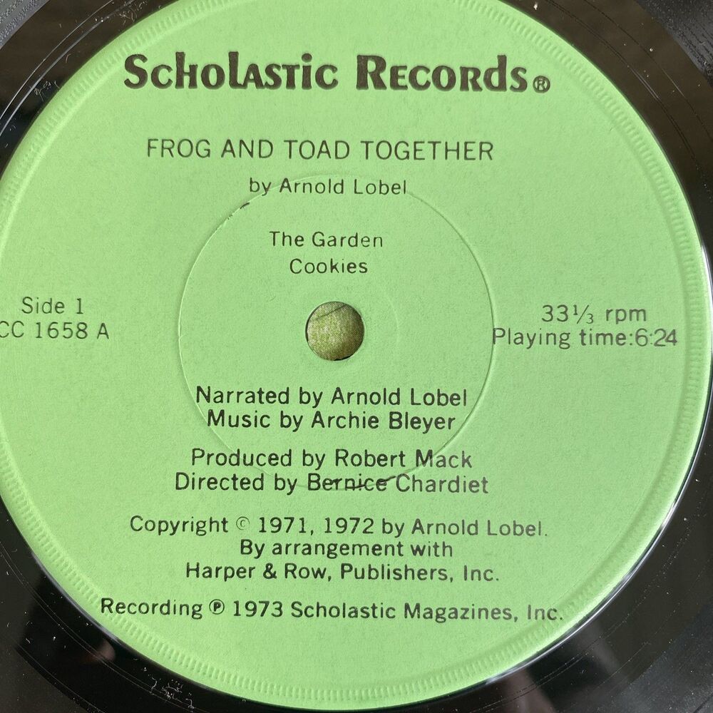 Frog and Toad Together Arnold Lobel Scholastic 7" Record 33 RPM 1973 VG/EX - Picture 4 of 5